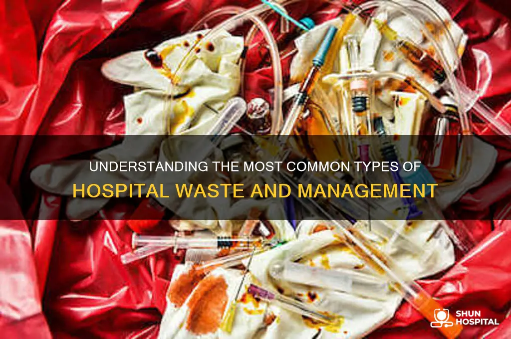 what type of waste is most commonly produced in hospitals