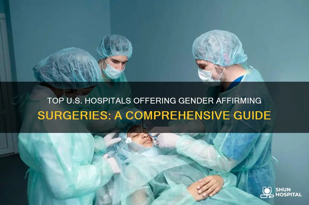 what us hospitals perform sex reassignment surgery
