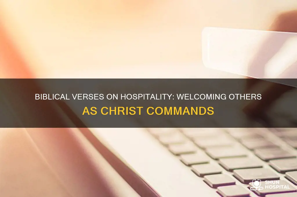 what verses in the bible have hospitality