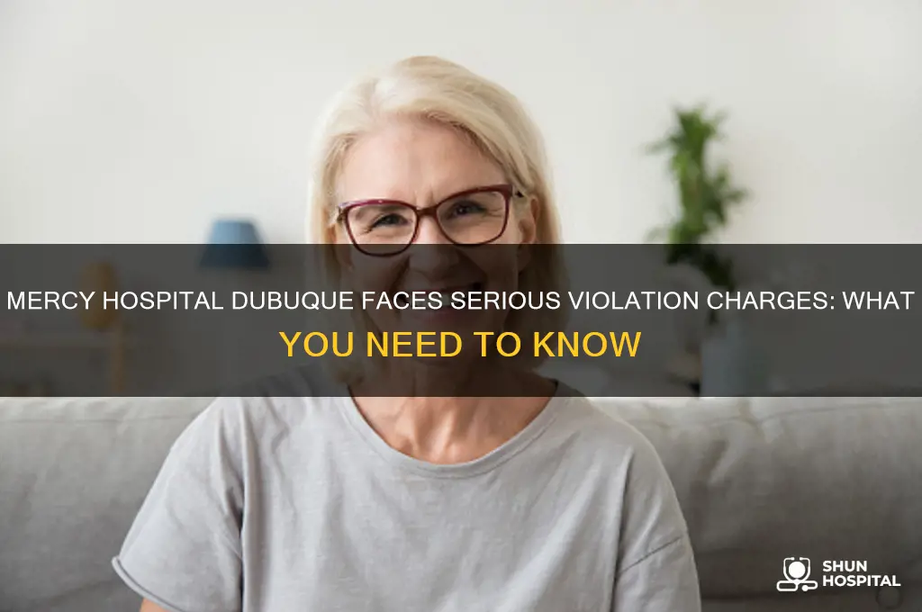 what violations have mercy hospital dubuque been charged with