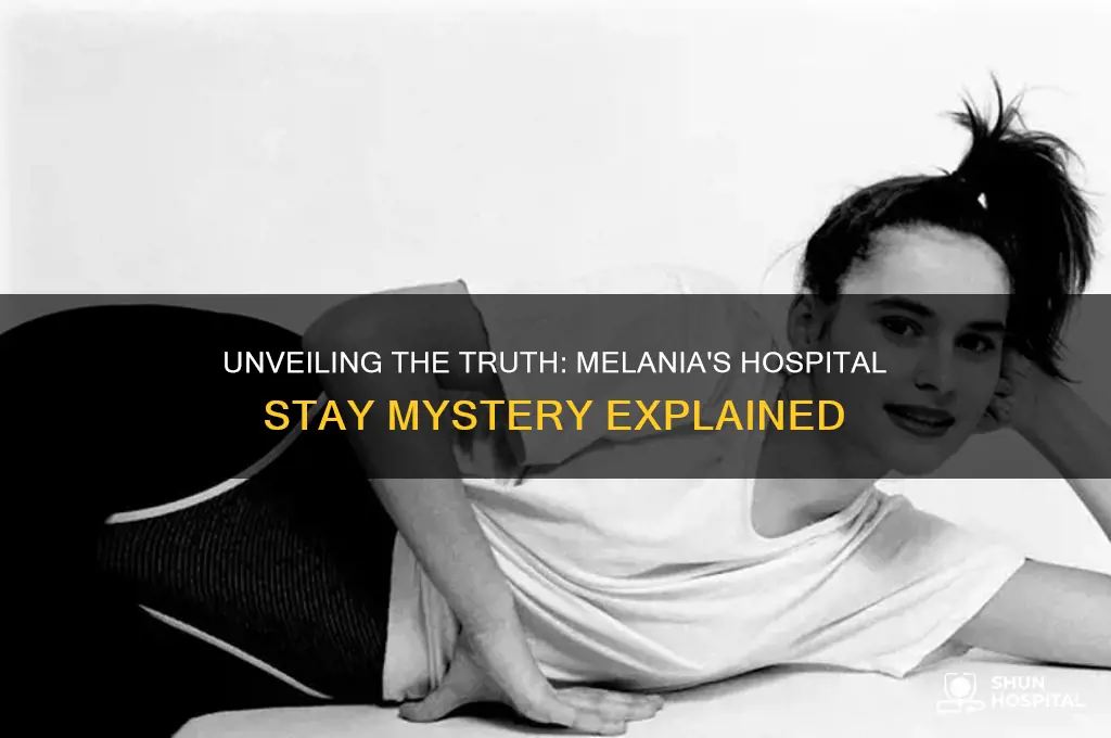 what was really wrong with melania hospital