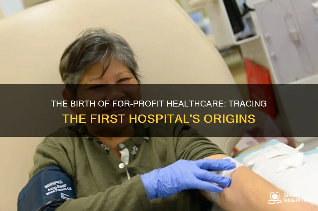 what was the first for profit hospital