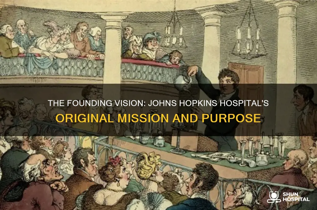 what was the initial purpose of johns hopkins hospital