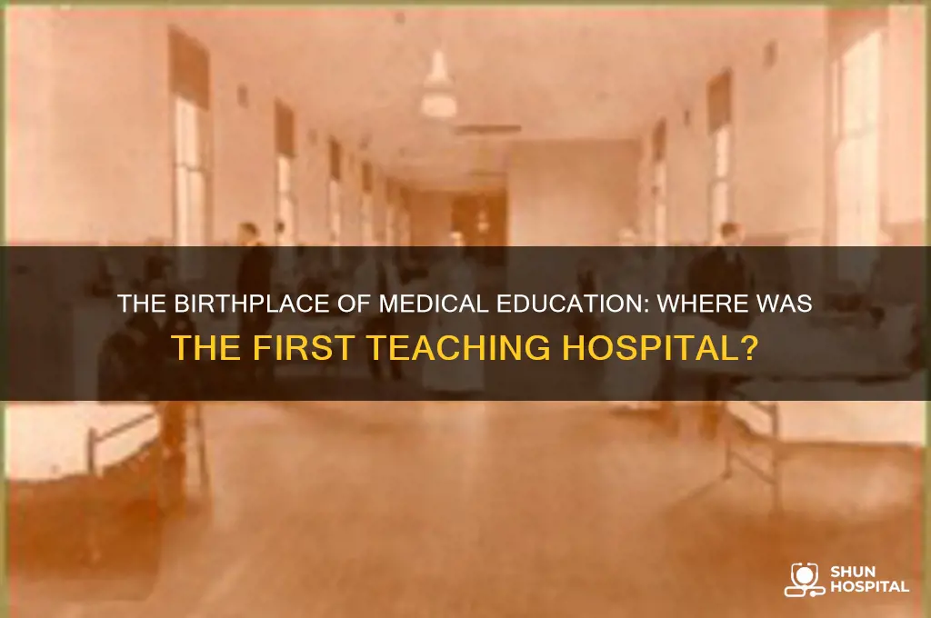 what was the location of the first teaching hospital