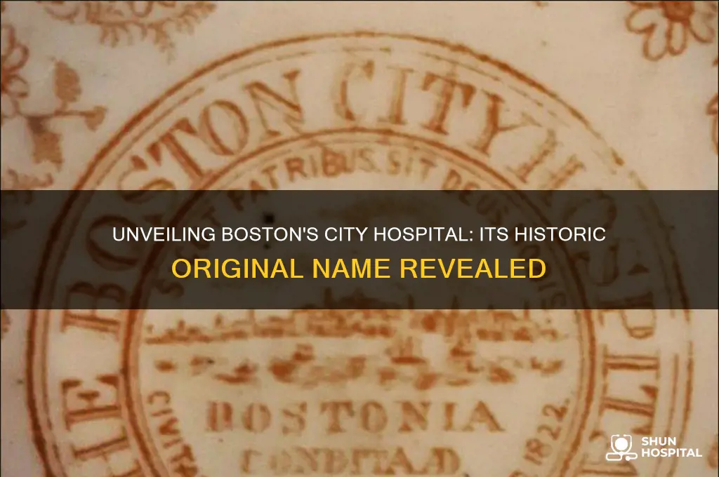what was the old name for city hospital boston