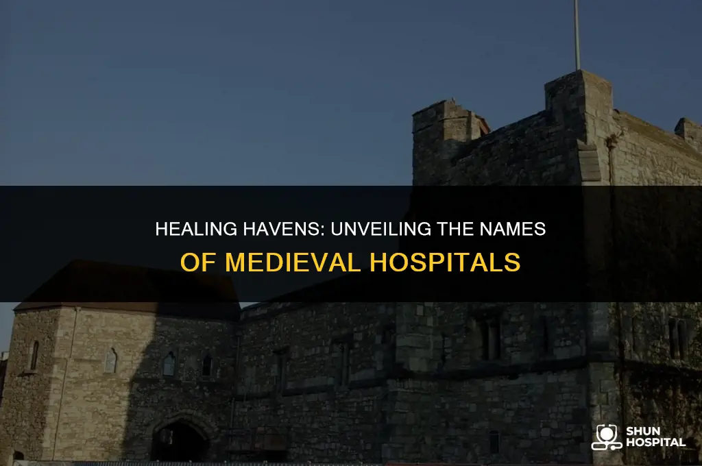what were medieval hospitals called
