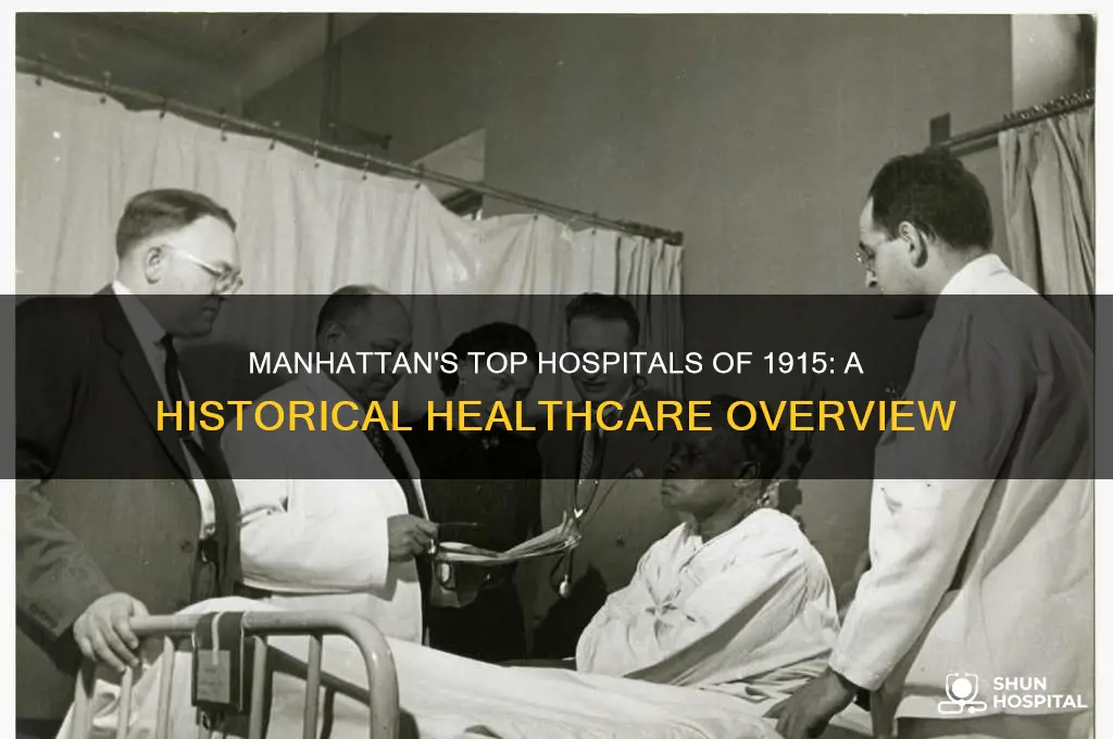 what were the best hospitals in manhattan in 1915