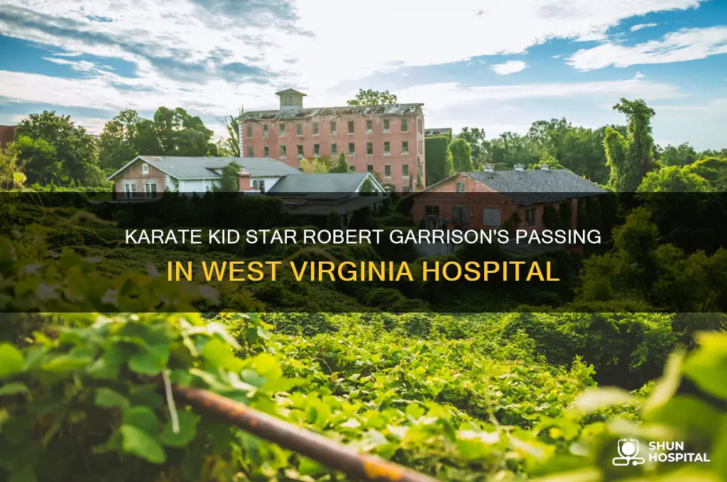 what west virginia hospital did karate kid robert garrison die