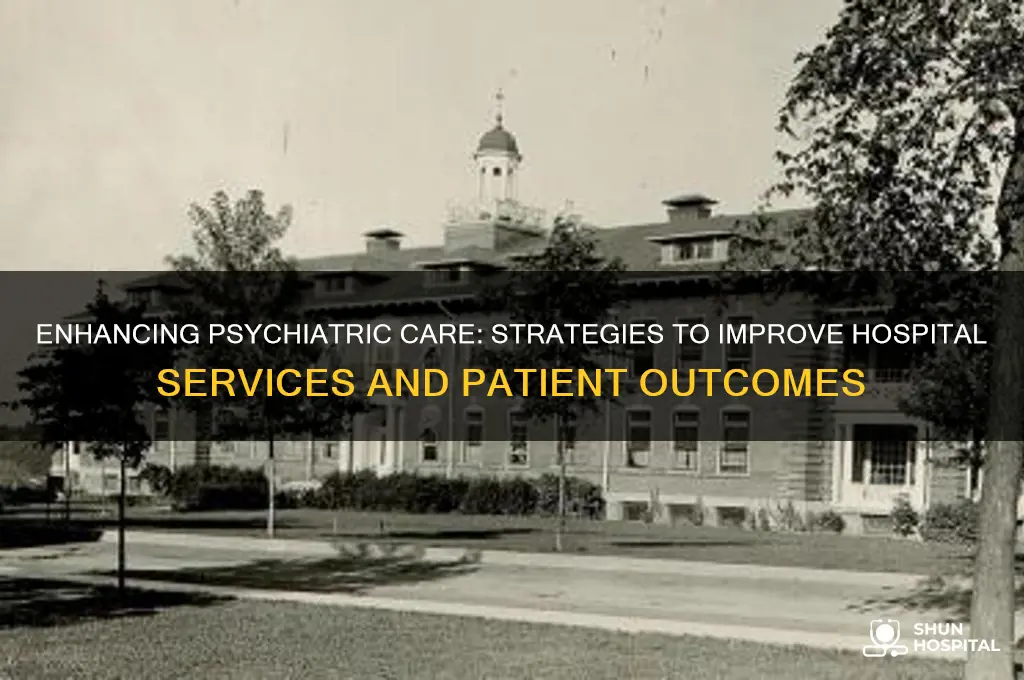 what would help psychiatrist hospitals improve services