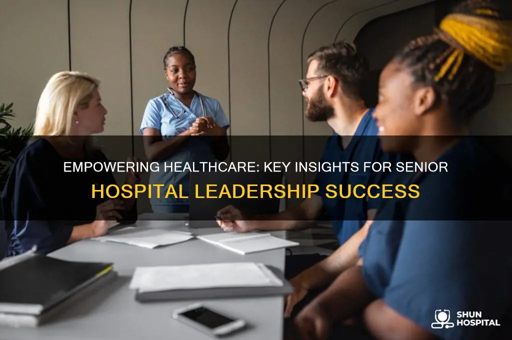 what would i say to senior inleadership in a hospital