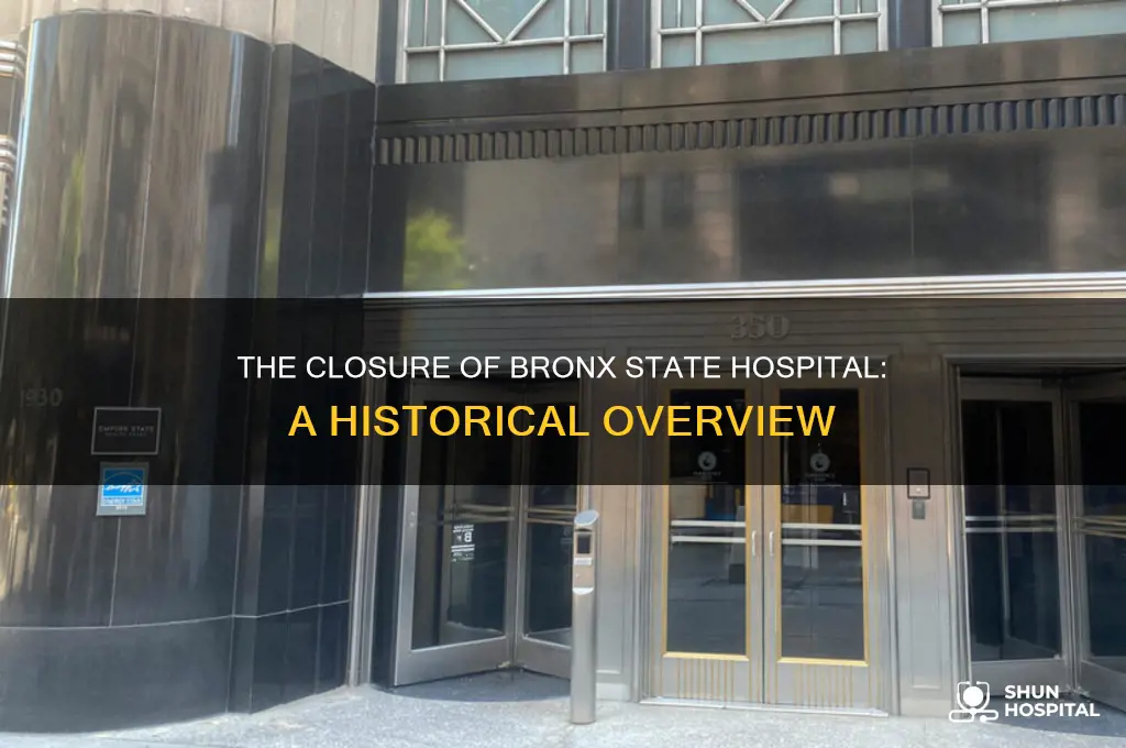 what year did bronx state hospital close