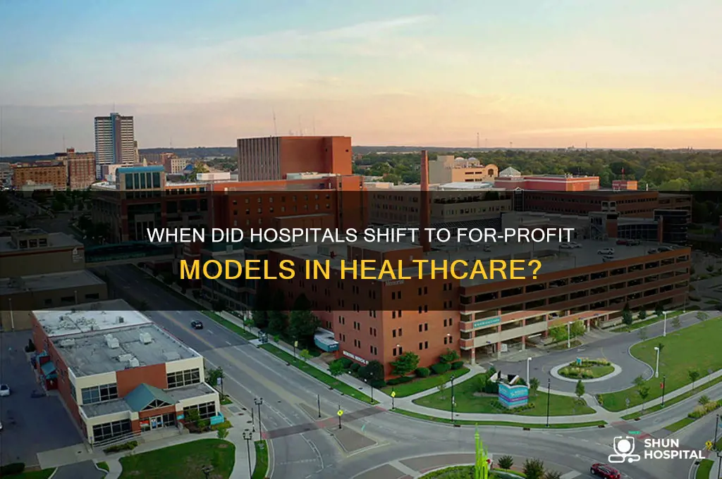 what year did hospitals become for profit