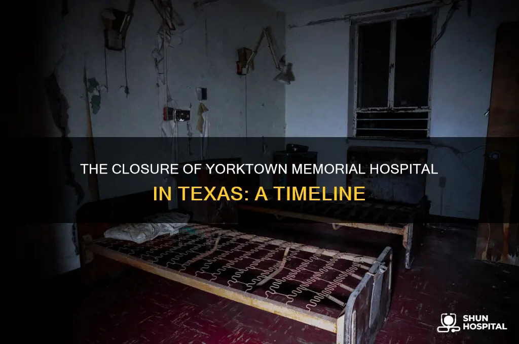 what year did the yorktown memorial hospital in texas close