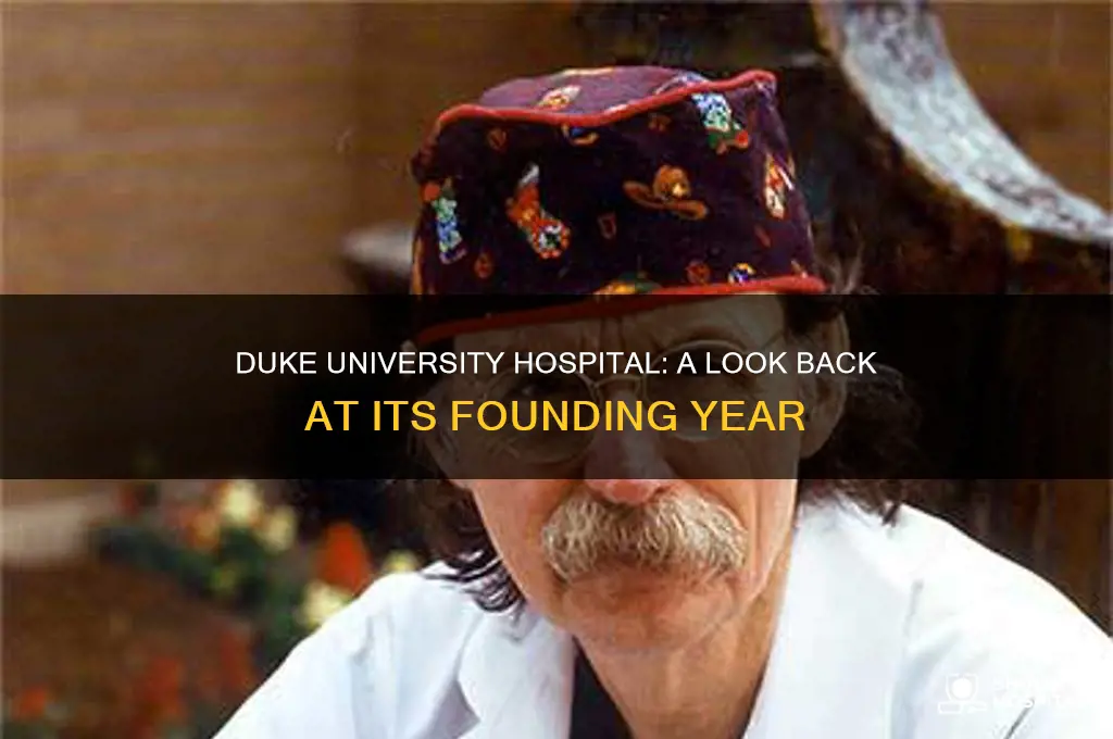 what year was duke university hospital opened
