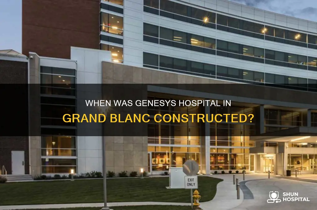 what year was genesys hospital in grand blanc built