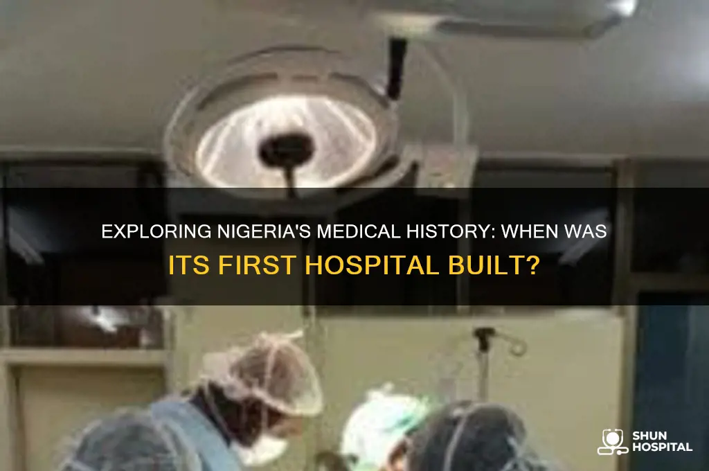 what year was the first hospital in nigeria built