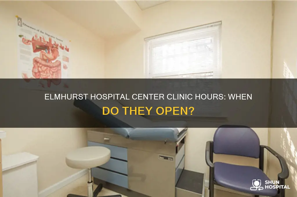 what yime do clinics in elmhurst hospital center open