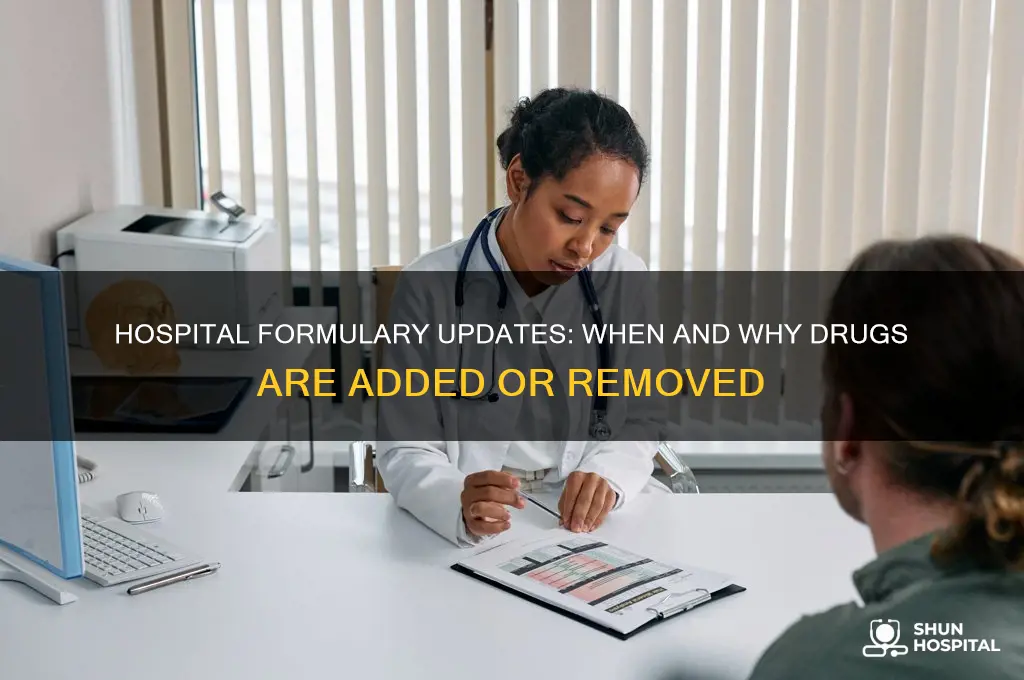 when are drugs added and deleted in the hospital formulary