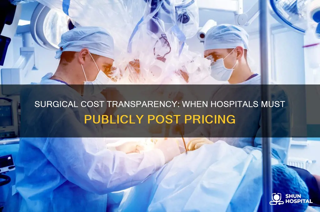 when are hospitals required to post surgical costs publicly