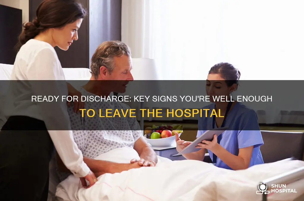 when are you well enough to leave the hospital