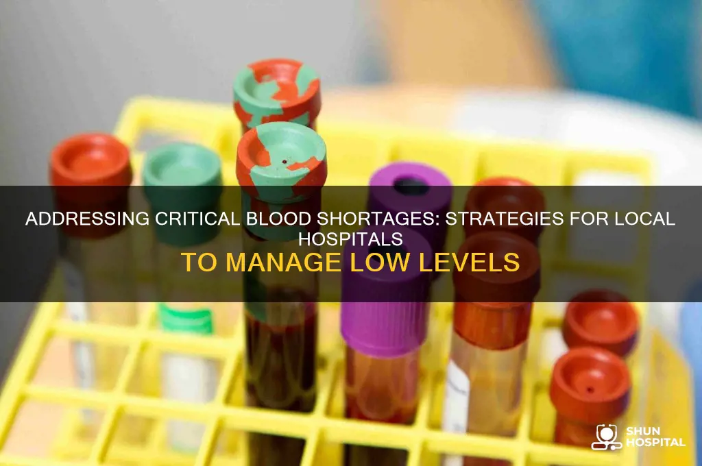 when blood levels are low at an area hospital