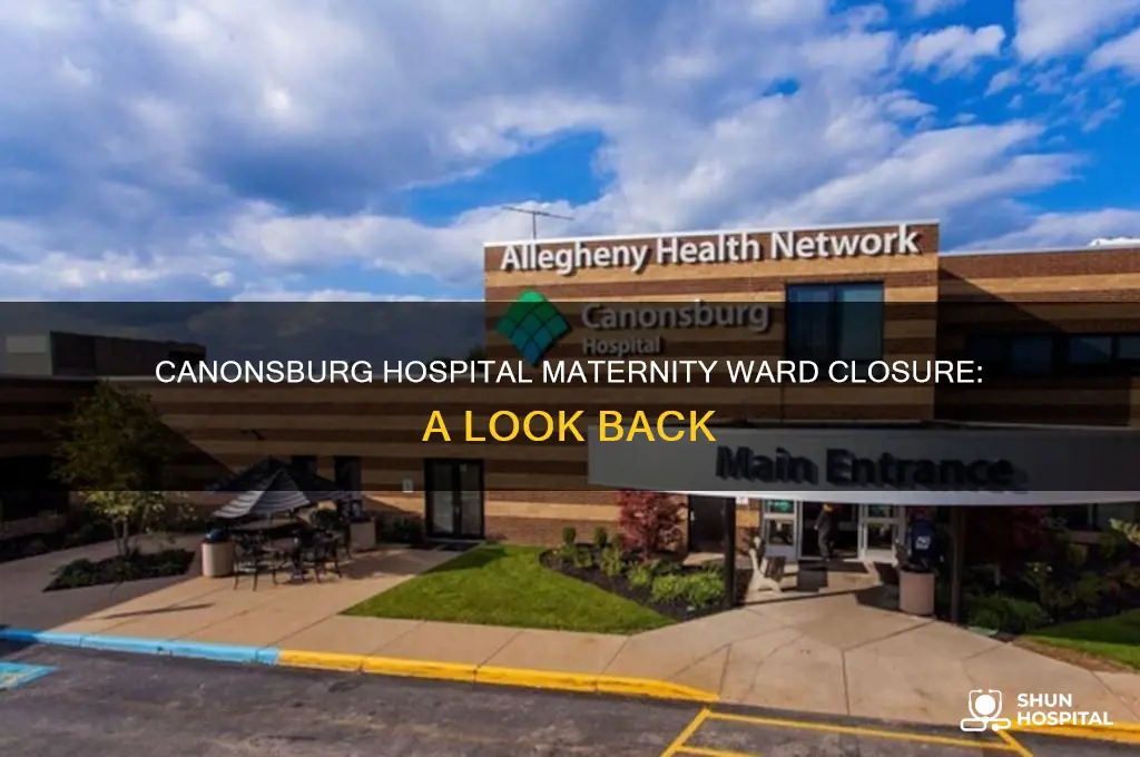 when did canonsburg hospital canonsburg pa close the maternity ward