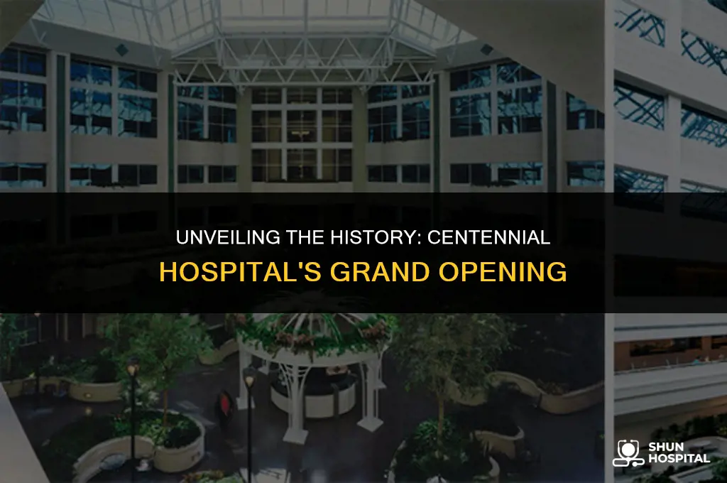 when did centennial hospital open