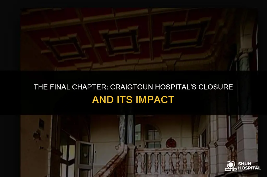 when did craigtoun hospital close