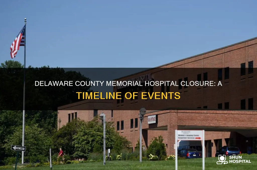 when did delaware county memorial hospital close