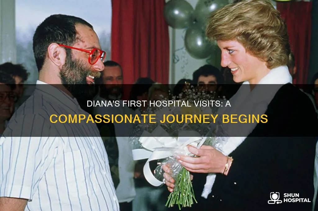 when did diana visit her first hospitals
