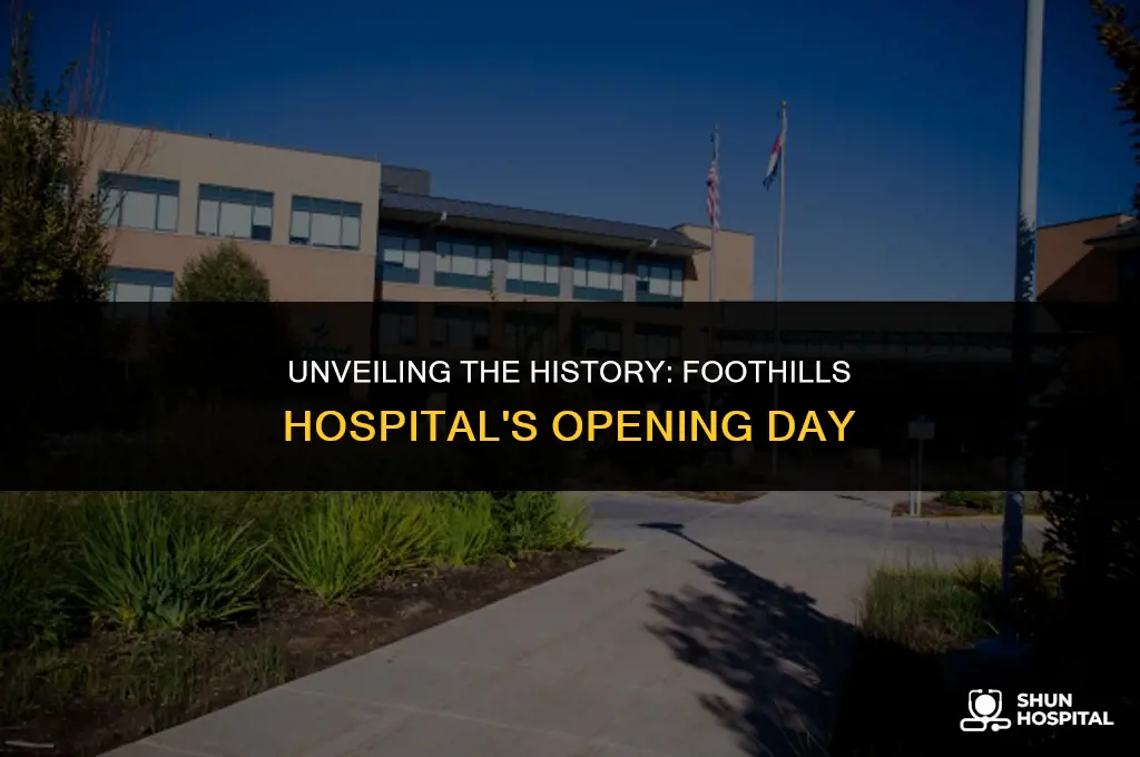 when did foothills hospital open