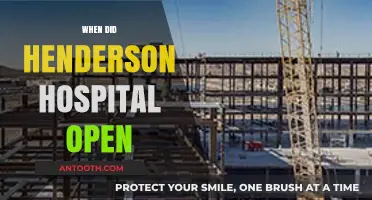 Henderson Hospital's Opening: A Historical Overview of Its Inauguration
