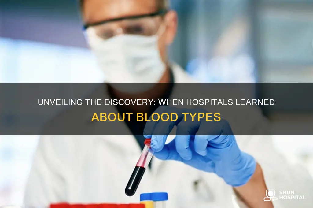 when did hospitals learn about blood types