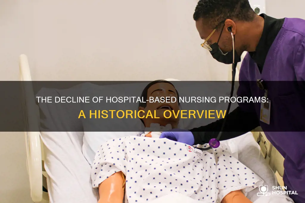 when did hospitals stop their nursing programs