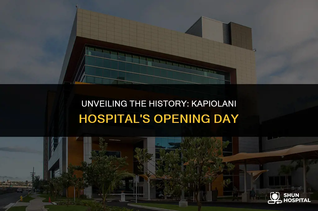 when did kapiolani hospital open
