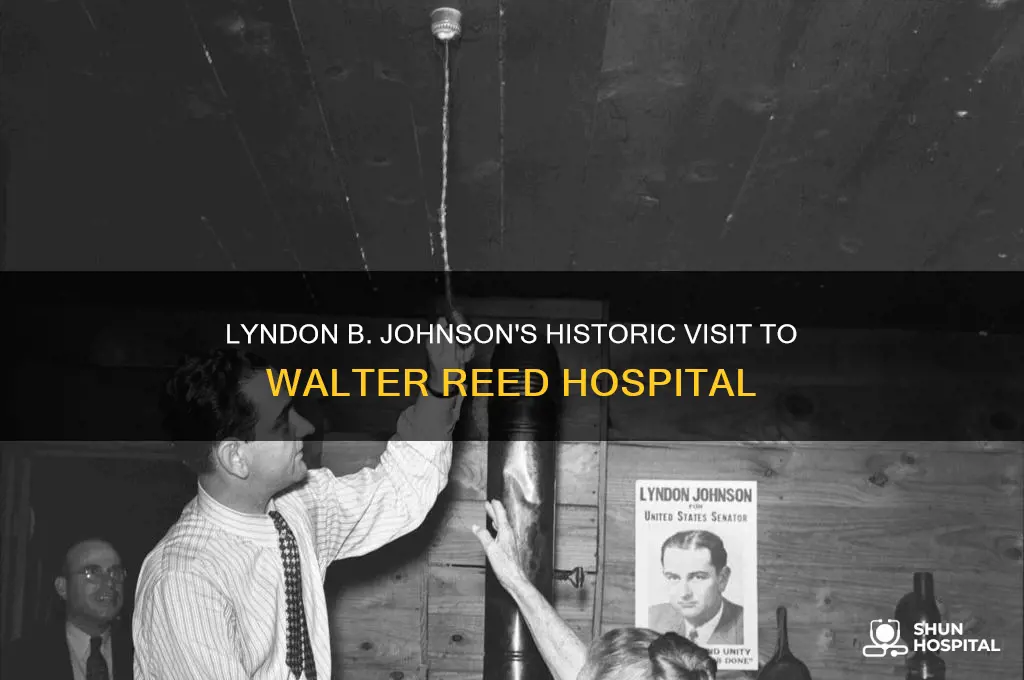 when did lyndon b johnson visit walter reed hospital
