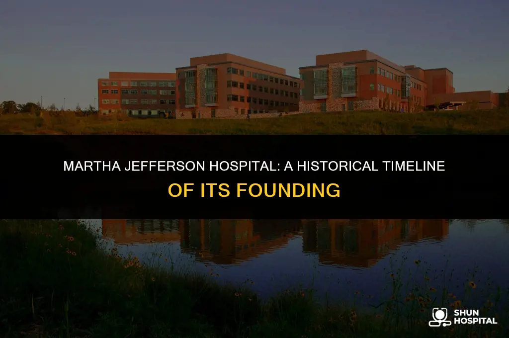 when did martha jefferson hospital