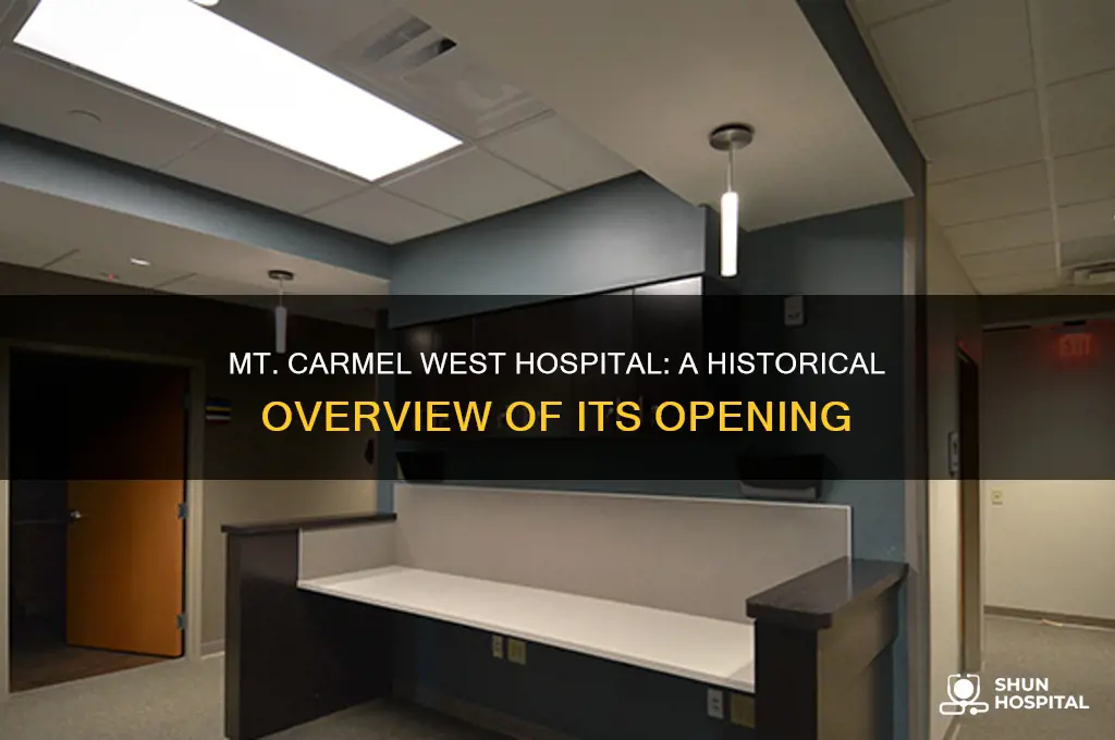 when did mt carmel west hospital open