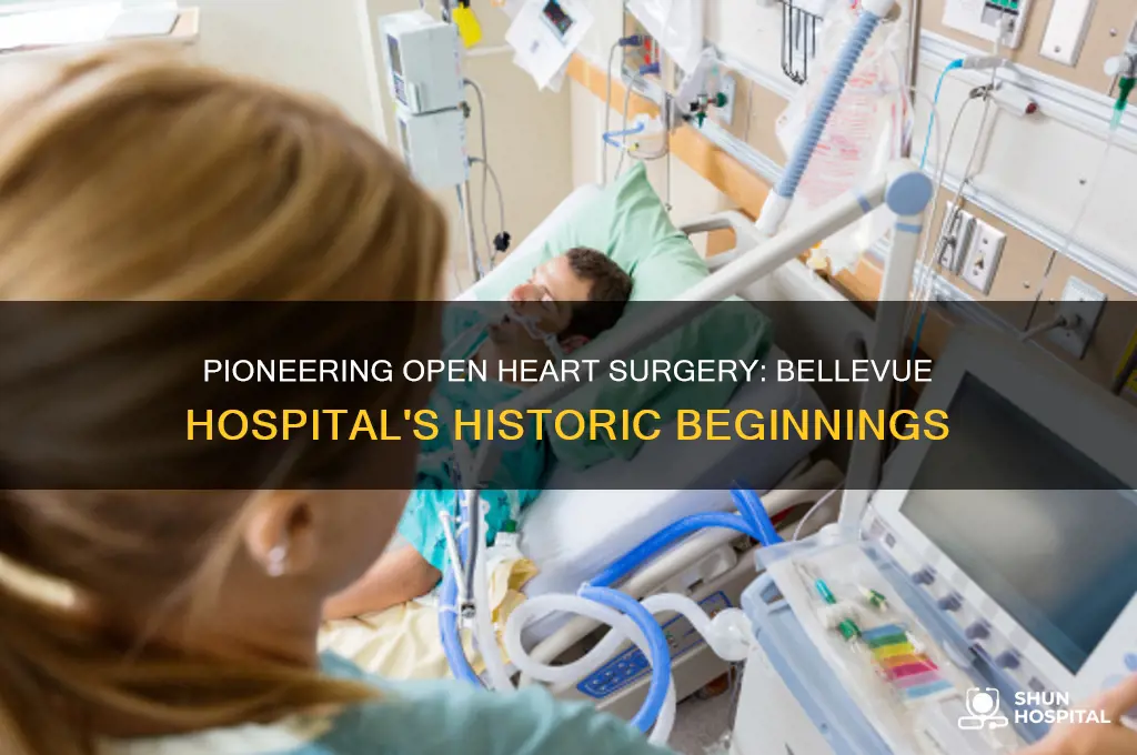 when did open heart surgery start at bellevue hospital