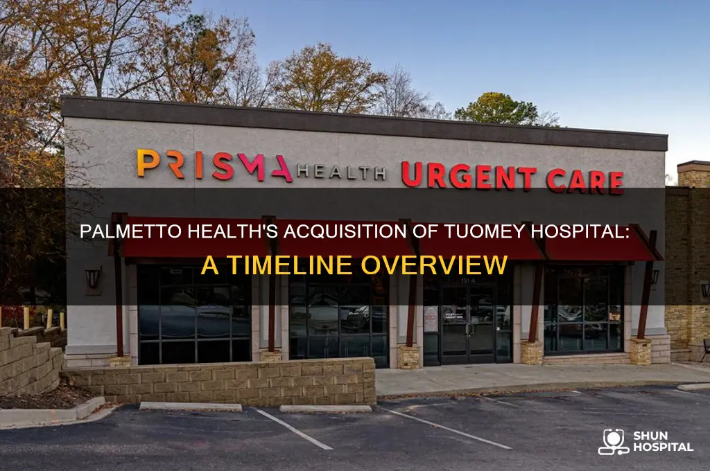 when did palmetto health buy tuomey hospital