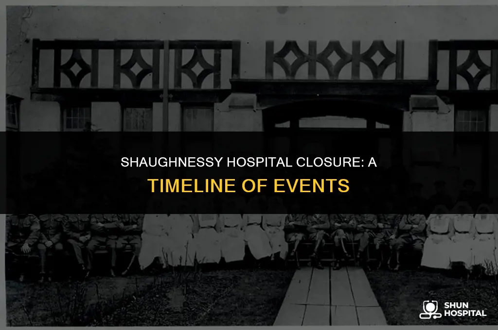 when did shaughnessy hospital closure