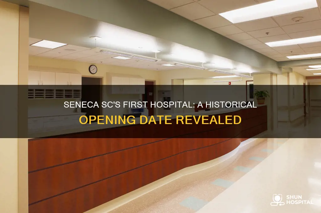 when did the first hospital open in seneca sc