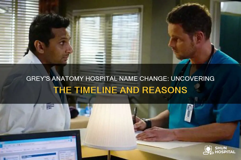 when did the hospital name change in grey