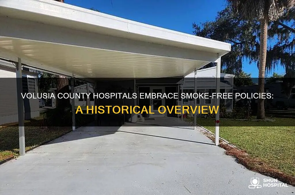when did volusia county hospitals initiate smoke free hospitals