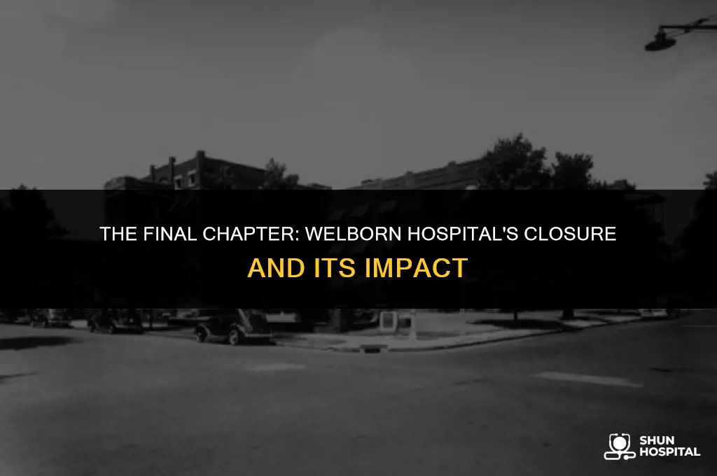 when did welborn hospital close