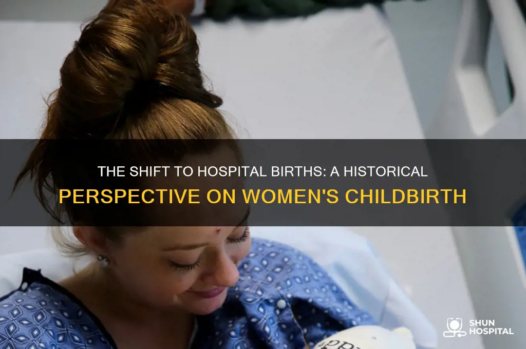 when did women start giving birth in the hospital