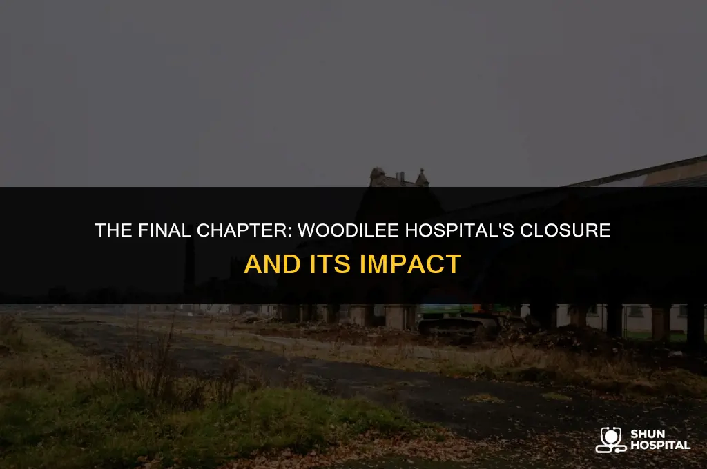when did woodilee hospital close