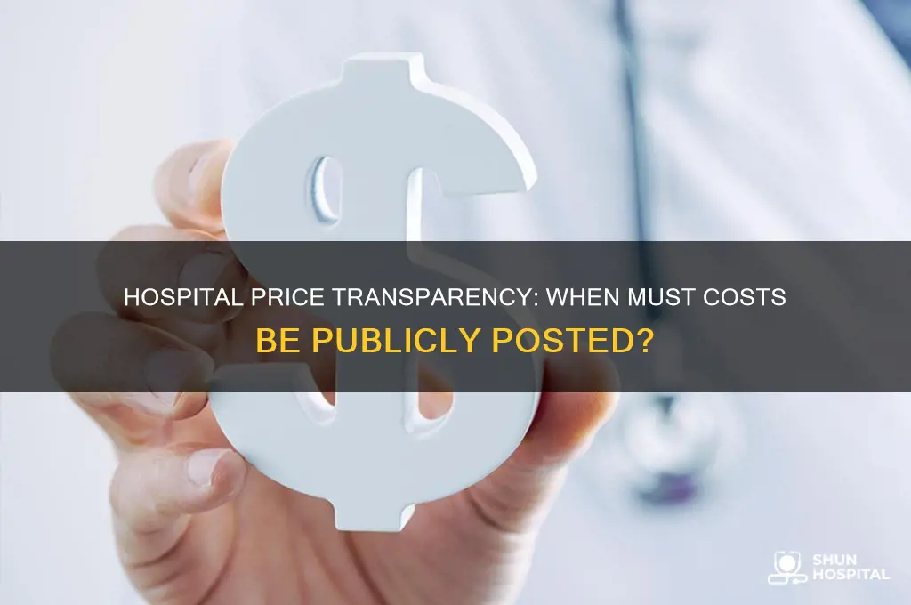when do hospitals have to post prices