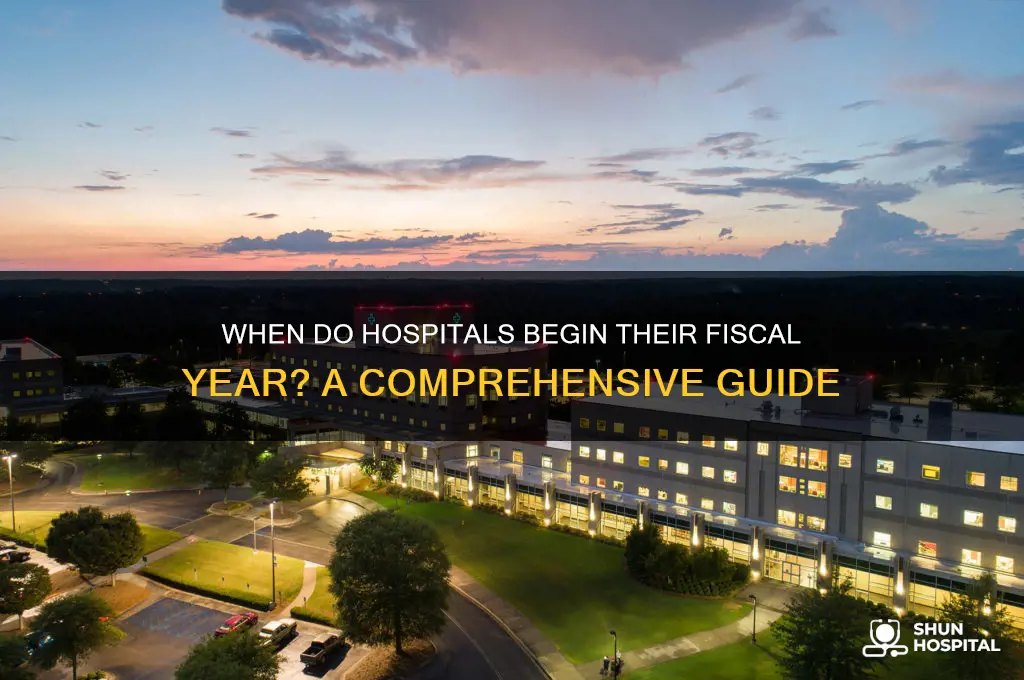 when do most hospitals start a new fiscal year