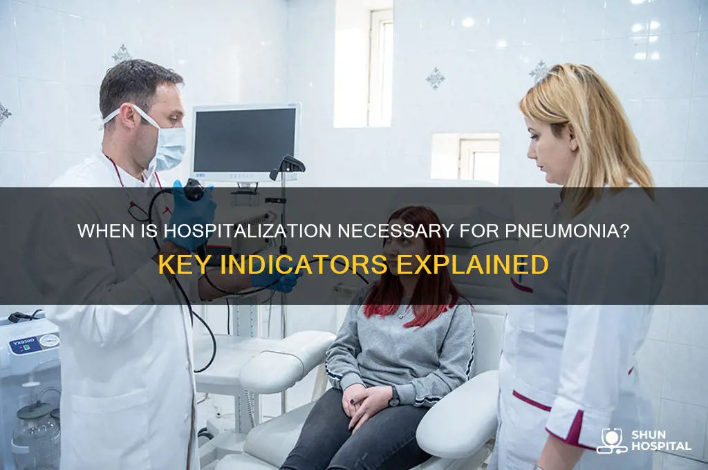when do they hospitalize someone with pnuemonia